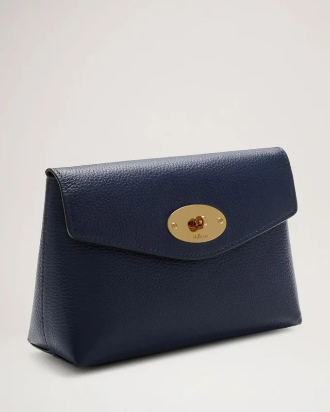 Darley Kosmetiktasche Bright Navy Small Classic Grain