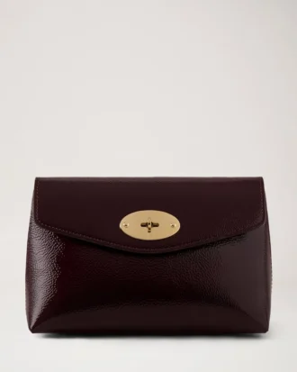 Darley Kosmetiktasche Deep Aubergine Lackleder Damen