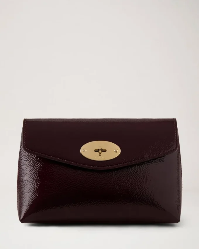 Darley Kosmetiktasche Deep Aubergine Lackleder Damen Darley Kosmetiktasche Deep Aubergine Lackleder Damen
