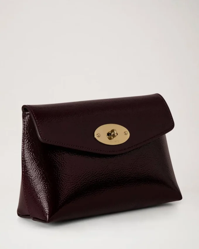 Darley Kosmetiktasche Deep Aubergine Lackleder Damen Darley Kosmetiktasche Deep Aubergine Lackleder Damen