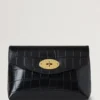 Darley Kosmetiktasche Schwarz Glänzend Small Croc Damen Darley Kosmetiktasche Schwarz Glänzend Small Croc Damen