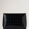 Darley Kosmetiktasche Schwarz Glänzend Small Croc Damen Darley Kosmetiktasche Schwarz Glänzend Small Croc Damen