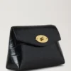 Darley Kosmetiktasche Schwarz Glänzend Small Croc Damen Darley Kosmetiktasche Schwarz Glänzend Small Croc Damen