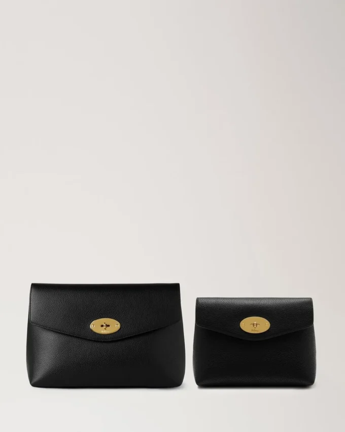 Darley Kosmetiktasche Schwarz Small Classic Grain