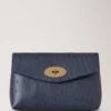Darley Kosmetiktasche Stormy Blue Straußenleder Damen Darley Kosmetiktasche Stormy Blue Straußenleder Damen