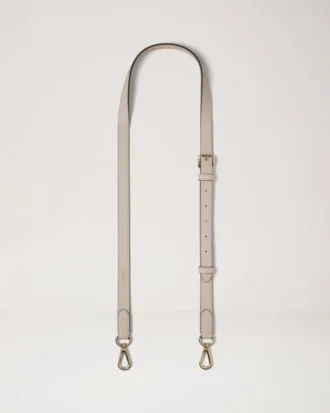 Dünner Lederriemen Chalk Small Classic Grain Personalisierung