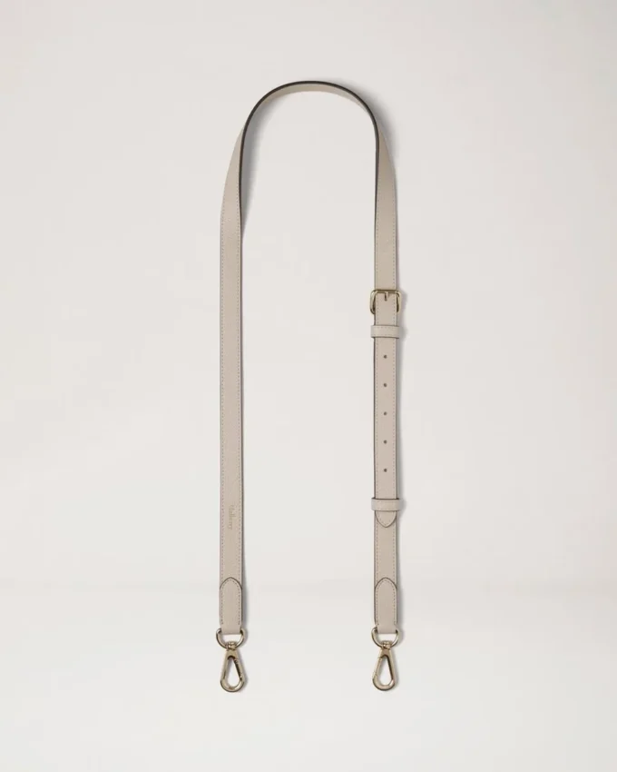 Dünner Lederriemen Chalk Small Classic Grain Personalisierung