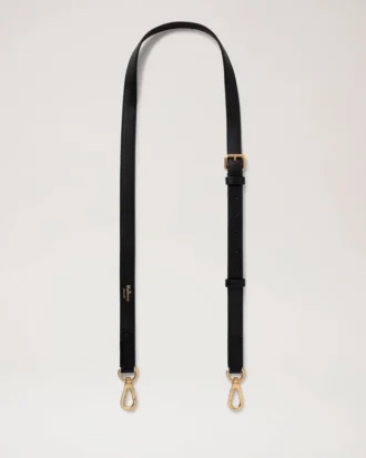 Dünnes Lederarmband, schwarz, Micro Classic Grain, Damen