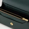 Druckknopf-Geldbörse Mulberry Green Small Classic Grain