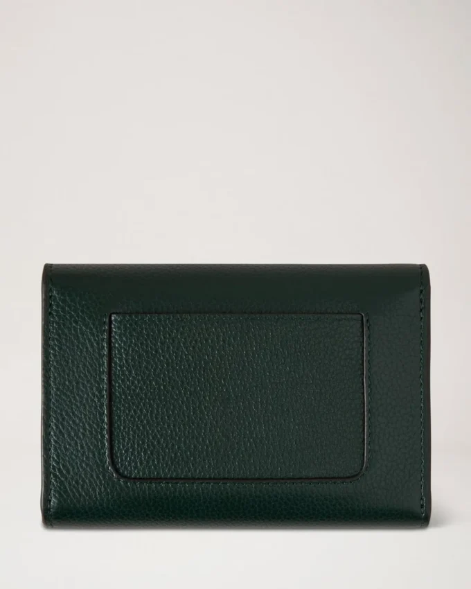 Druckknopf-Geldbörse Mulberry Green Small Classic Grain