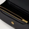 Druckknopf-Geldbörse Schwarz Kleine klassische Narbung Damen Druckknopf-Geldbörse Schwarz Kleine klassische Narbung Damen