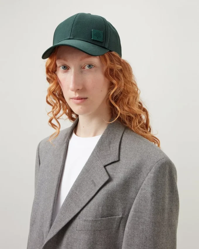 Einfarbige Baseballkappe aus Baumwolle in Mulberry Green für Herren Einfarbige Baseballkappe aus Baumwolle in Mulberry Green für Herren