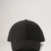 Einfarbige Baseballkappe Schwarz Bio-Baumwolle Damen Einfarbige Baseballkappe Schwarz Bio-Baumwolle Damen