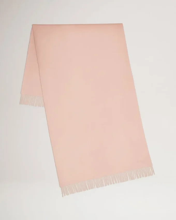 Einfarbiger Merinowollschal Rosewater Merinowolle Damen