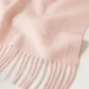 Einfarbiger Merinowollschal Rosewater Merinowolle Damen