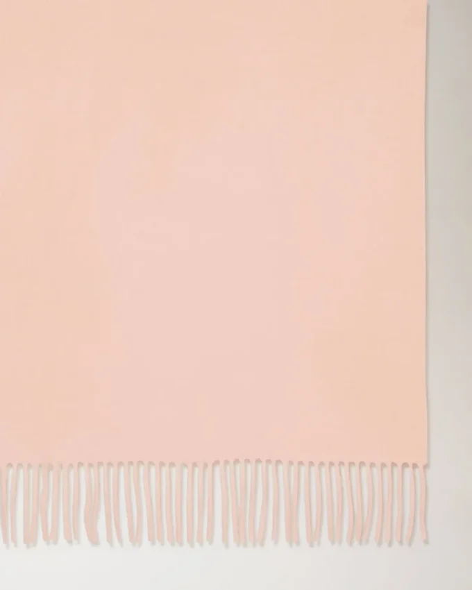 Einfarbiger Merinowollschal Rosewater Merinowolle Damen