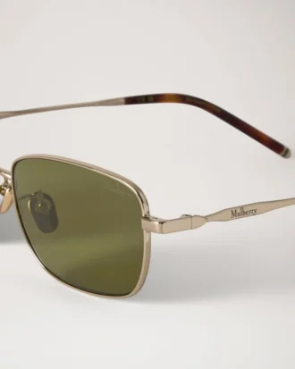 Ellis Sonnenbrille in Mulberry Green aus Metall und Bio-Acetat Ellis Sonnenbrille in Mulberry Green aus Metall und Bio-Acetat