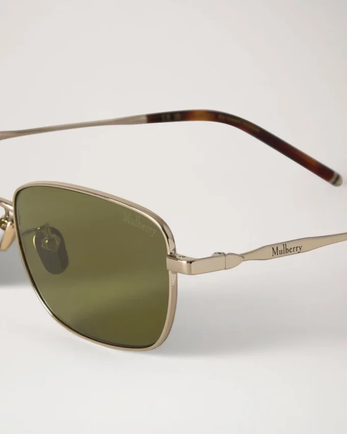 Ellis Sonnenbrille in Mulberry Green aus Metall und Bio-Acetat Ellis Sonnenbrille in Mulberry Green aus Metall und Bio-Acetat