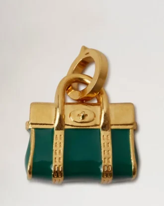 Emaille-Bayswater-Anhänger Malachit & Gold, Materialmix Emaille-Bayswater-Anhänger Malachit & Gold, Materialmix