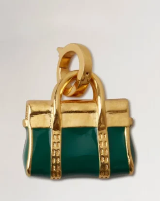 Emaille-Bayswater-Anhänger Malachit & Gold, Materialmix Emaille-Bayswater-Anhänger Malachit & Gold, Materialmix