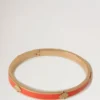 Emailliertes Armband mit Mulberry-Motiv, korallenorange, Materialmix