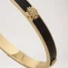 Emailliertes Armband mit Mulberry-Motiv Schwarzer Edelstahl & Emaille