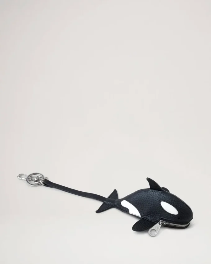 Etui-Schlüsselanhänger – Orca Schwarz & Weiß, Heavy Grain & klassische Mikronarbung Etui-Schlüsselanhänger – Orca Schwarz & Weiß, Heavy Grain & klassische Mikronarbung