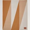 Farbblock-Decke Teak & Creme Lammwolle Damen Farbblock-Decke Teak & Creme Lammwolle Damen