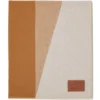 Farbblock-Decke Teak & Creme Lammwolle Damen Farbblock-Decke Teak & Creme Lammwolle Damen