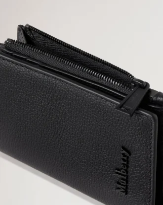 Farringdon Compact Wallet Schwarz Small Pebble Grain