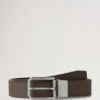 Farringdon Wende-Gürtel Schwarz & Taupe-Braun, feine Narbung Farringdon Wende-Gürtel Schwarz & Taupe-Braun, feine Narbung