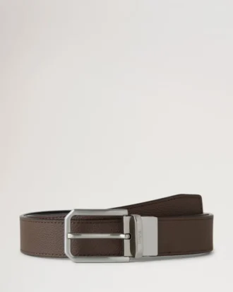 Farringdon Wende-Gürtel Schwarz & Taupe-Braun, feine Narbung Farringdon Wende-Gürtel Schwarz & Taupe-Braun, feine Narbung