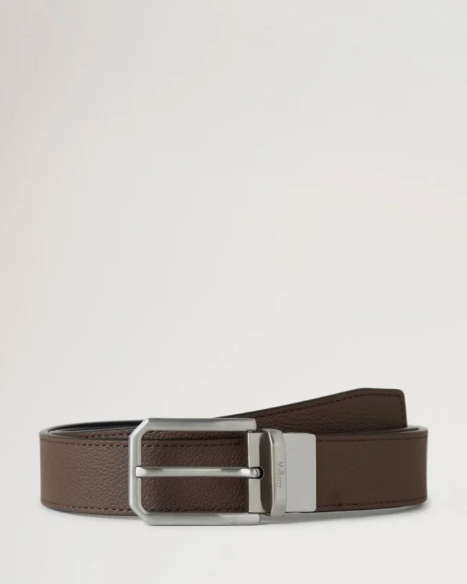 Farringdon Wende-Gürtel Schwarz & Taupe-Braun, feine Narbung Farringdon Wende-Gürtel Schwarz & Taupe-Braun, feine Narbung