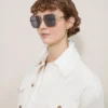 Flora Sonnenbrille Dunkelgraues Bio-Acetat & Bio-Nylon Flora Sonnenbrille Dunkelgraues Bio-Acetat & Bio-Nylon