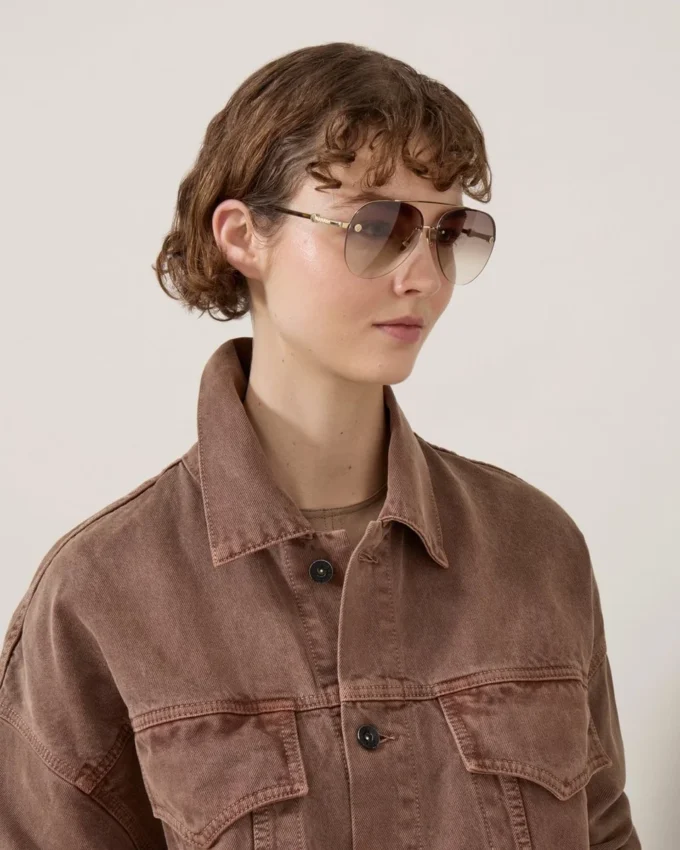 Freddie Sonnenbrille aus Maple-Acetat und Bio-Nylon Freddie Sonnenbrille aus Maple-Acetat und Bio-Nylon