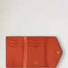 Gefaltete Geldbörse für mehrere Karten, korallenorange, klein, klassisches Narbung Gefaltete Geldbörse für mehrere Karten, korallenorange, klein, klassisches Narbung