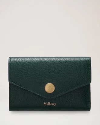 Gefaltete Geldbörse für mehrere Karten Mulberry Green Small Classic Grain