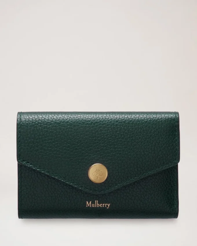 Gefaltete Geldbörse für mehrere Karten Mulberry Green Small Classic Grain Gefaltete Geldbörse für mehrere Karten Mulberry Green Small Classic Grain