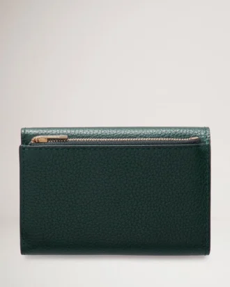 Gefaltete Geldbörse für mehrere Karten Mulberry Green Small Classic Grain