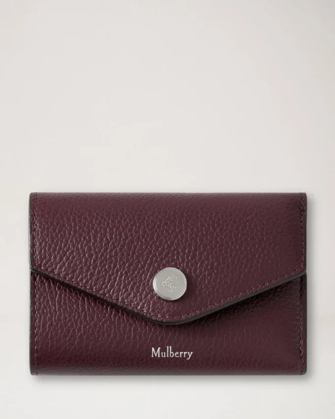Gefaltete Mehrfach-Kartenbrieftasche Black Cherry Small Classic Grain Gefaltete Mehrfach-Kartenbrieftasche Black Cherry Small Classic Grain
