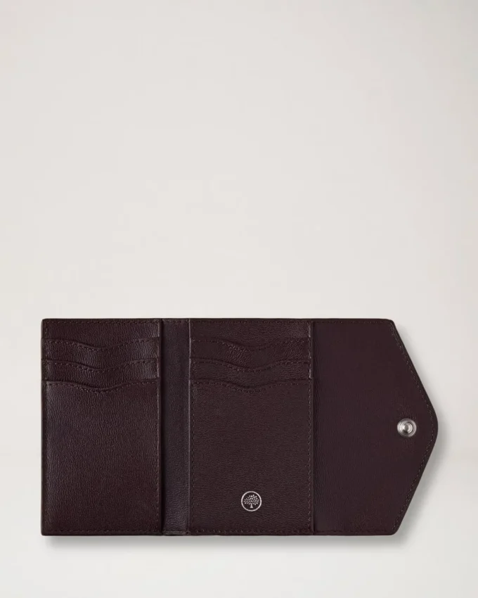 Gefaltete Mehrfach-Kartenbrieftasche Black Cherry Small Classic Grain Gefaltete Mehrfach-Kartenbrieftasche Black Cherry Small Classic Grain