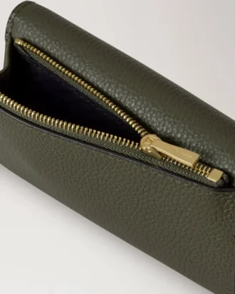 Gefaltete Mehrfach-Kartenbrieftasche Juniper Green Small Classic Grain Gefaltete Mehrfach-Kartenbrieftasche Juniper Green Small Classic Grain