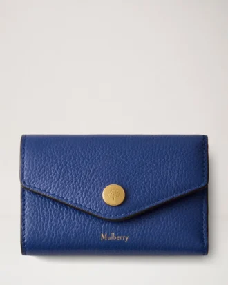 Gefaltete Mehrfach-Kartenbrieftasche Pigmentblau Klein Klassische Narbung Gefaltete Mehrfach-Kartenbrieftasche Pigmentblau Klein Klassische Narbung