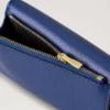 Gefaltete Mehrfach-Kartenbrieftasche Pigmentblau Klein Klassische Narbung