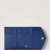 Gefaltete Mehrfach-Kartenbrieftasche Pigmentblau Klein Klassische Narbung