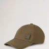 Gewachste Baseballkappe aus dunklem Moosgrün, gewachste Baumwolle, Herren Gewachste Baseballkappe aus dunklem Moosgrün, gewachste Baumwolle, Herren