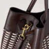 Gewebte Tragetasche Ebony & Eggshell Gewebte Ledergeschenke für Sie