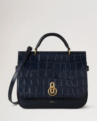 Große Amberley-Handtasche mit Tragegriff „Night Sky“ in mattem Big Croc Große Amberley-Handtasche mit Tragegriff „Night Sky“ in mattem Big Croc
