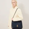 Große Amberley-Handtasche mit Tragegriff „Night Sky“ in mattem Big Croc Große Amberley-Handtasche mit Tragegriff „Night Sky“ in mattem Big Croc