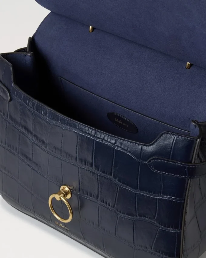 Große Amberley-Handtasche mit Tragegriff „Night Sky“ in mattem Big Croc Große Amberley-Handtasche mit Tragegriff „Night Sky“ in mattem Big Croc